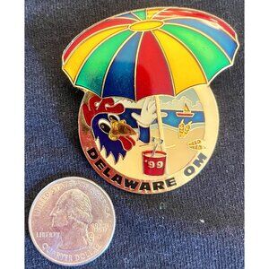 Vintage Odyssey of the Mind OOTM OM Chicken in the sand Trading Pin Collectible‎
